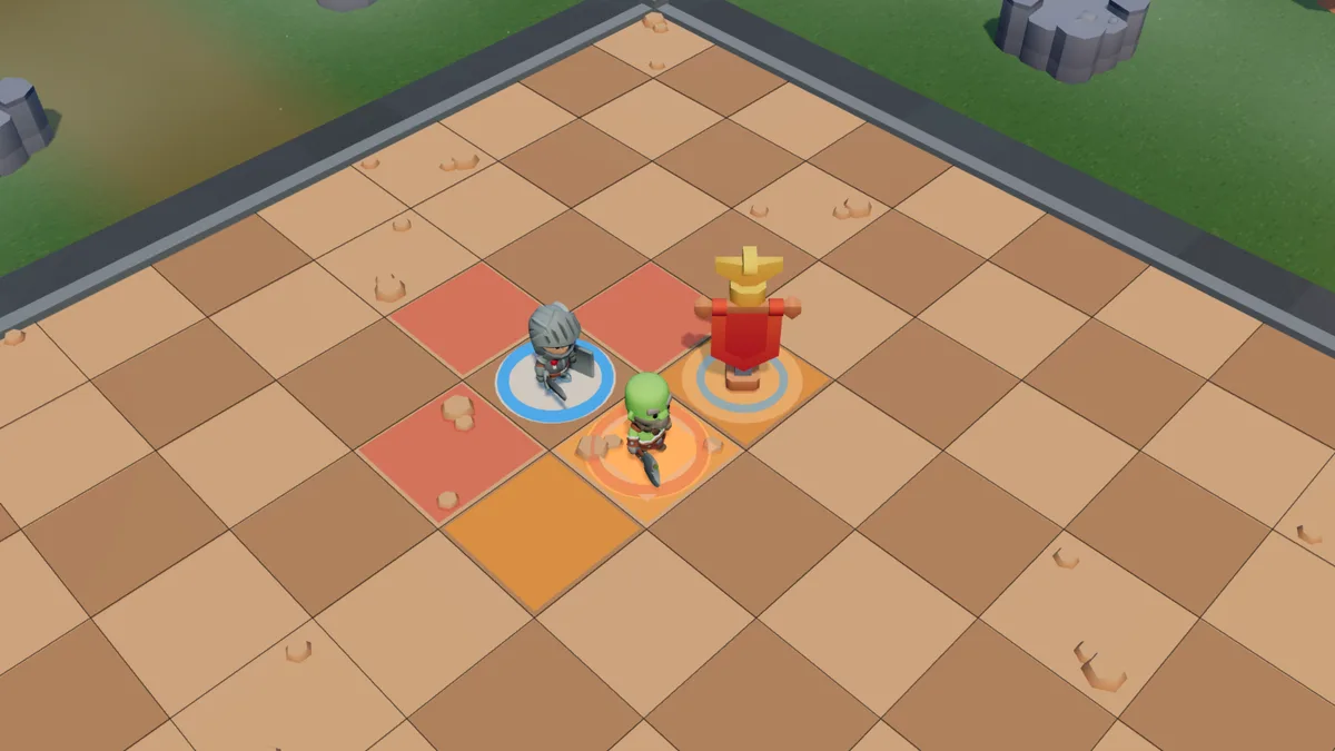 The Lunge aimed: the target and the banner in the sweep