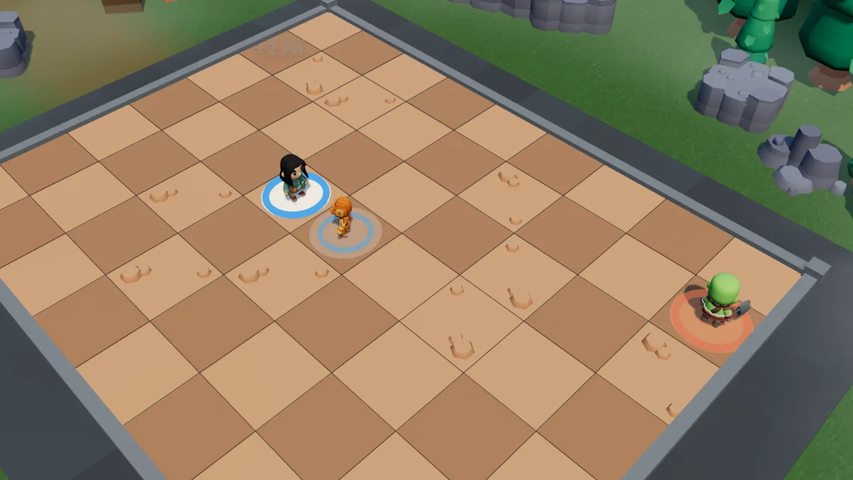 Hourglass: the Brute goes to the other end of the arena